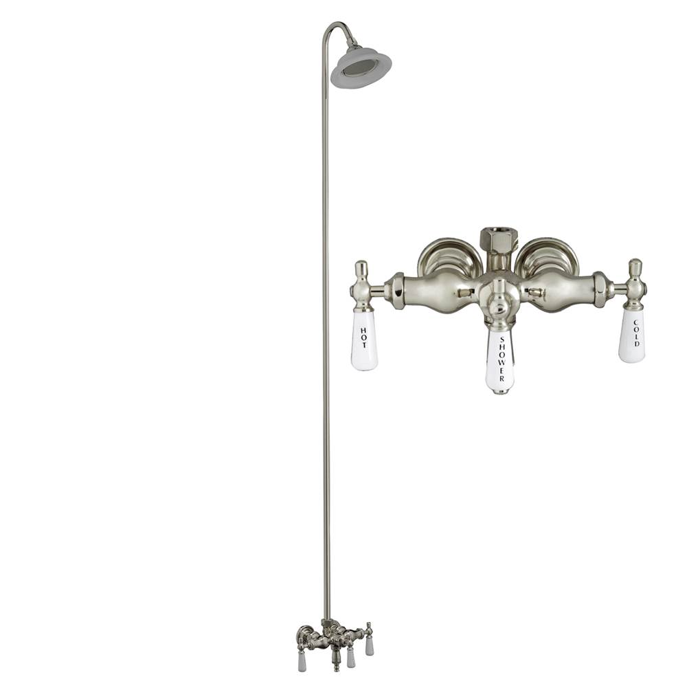 Barclay Diverter Faucet, Sunflower Showerhead,  Polished Nickel