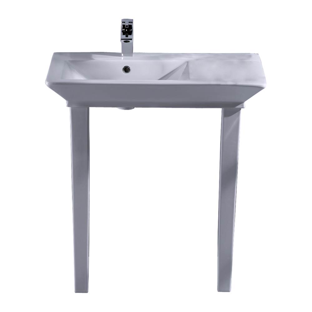 Barclay Opulence Console 31-1/2'', RectBowl, 8'' WS, White
