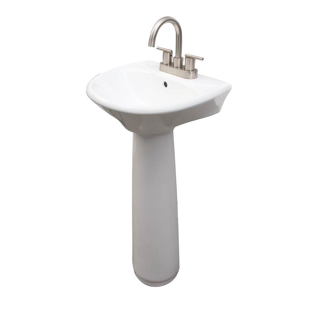 Barclay Gair Basin Only w/ 4'' CCHole,W/ Overflow, White