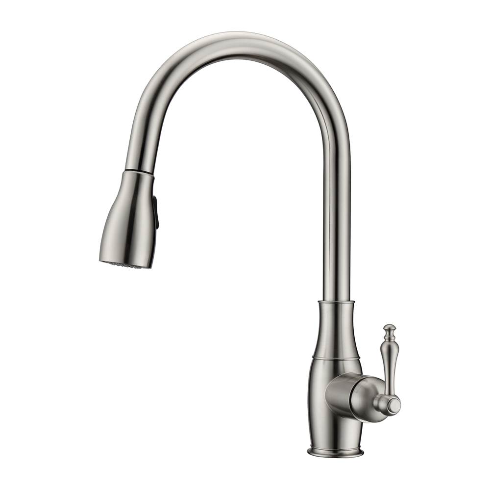 Barclay Cullen Kitchen Faucet,Pull-OutSpray, Metal Lever Handles, BN