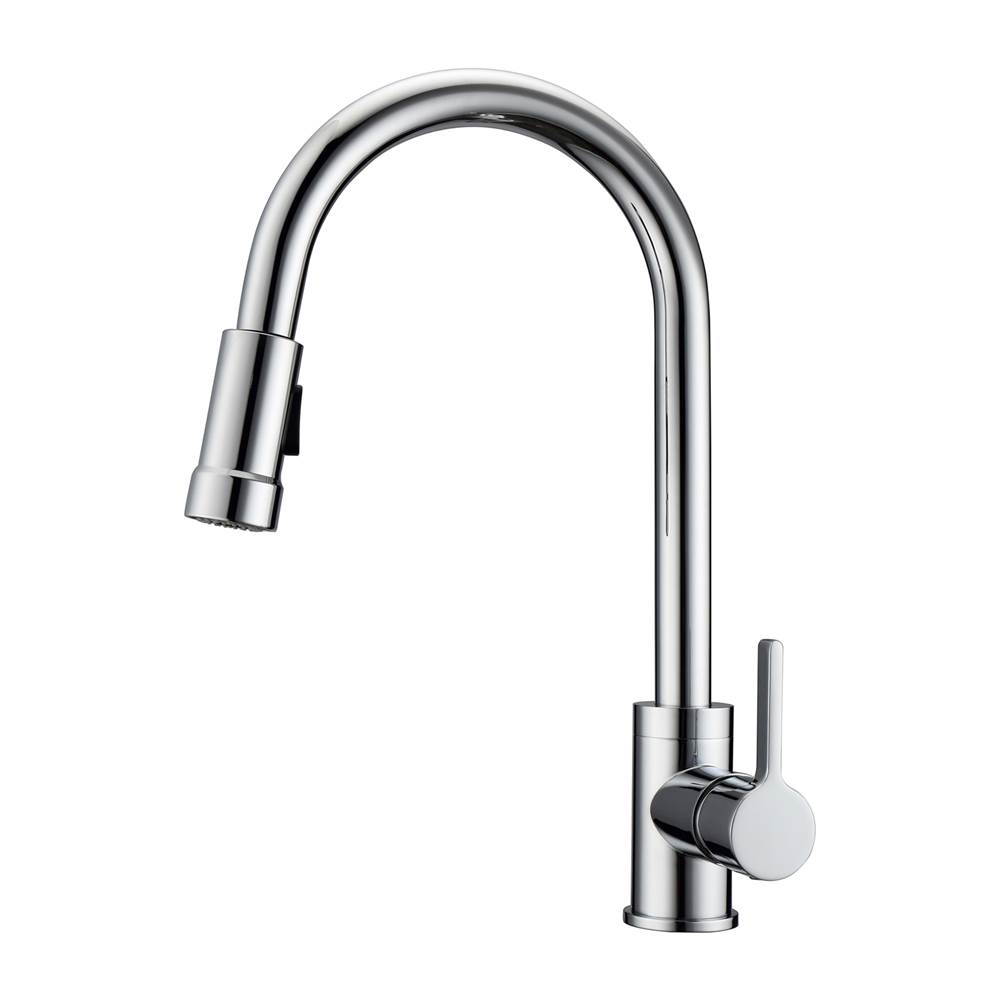 Barclay Firth Kitchen Faucet,Pull-outSpray, Metal Lever Handles,CP