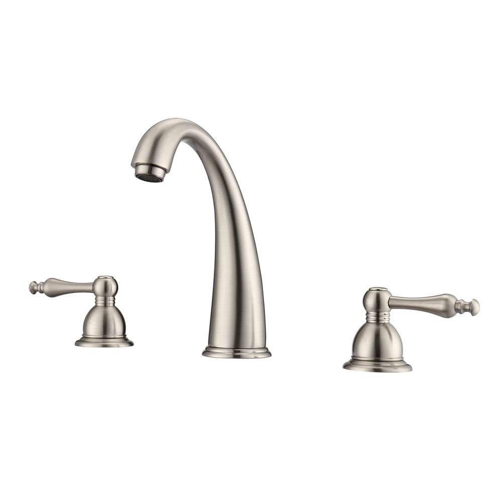 Barclay Maddox 8''cc Lav Faucet, WithHoses,Metal Lever Handles, BN
