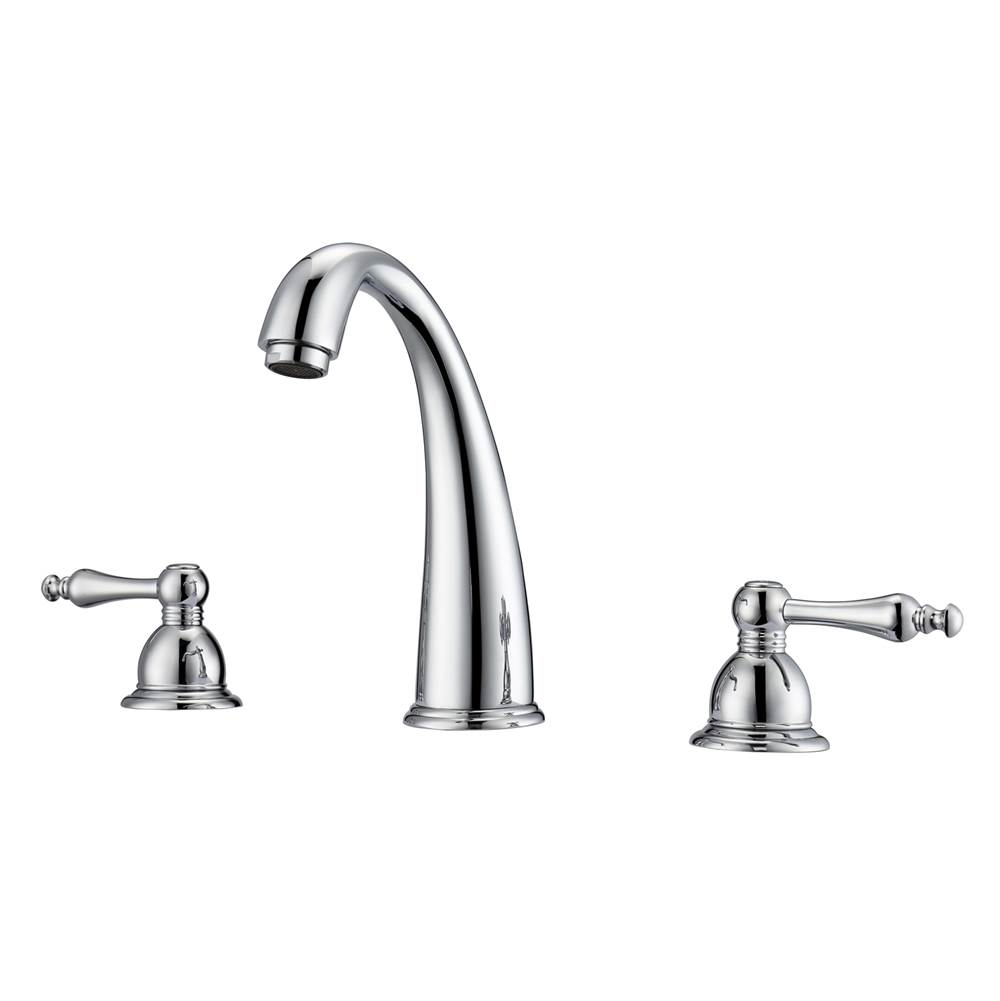 Barclay Maddox 8''cc Lav Faucet, withhoses,Metal Lever Handles, CP
