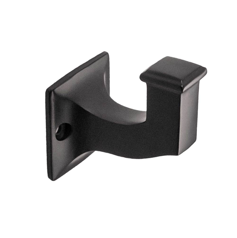 Belwith Keeler Studio II Collection Hook 1-1/8 Inch Center to Center Matte Black Finish
