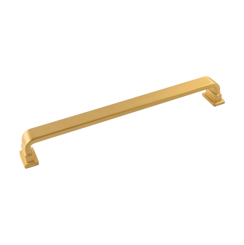 Belwith Keeler Brighton Collection Pull 8-13/16 Inch (224mm) Center to Center Brushed Golden Brass Finish