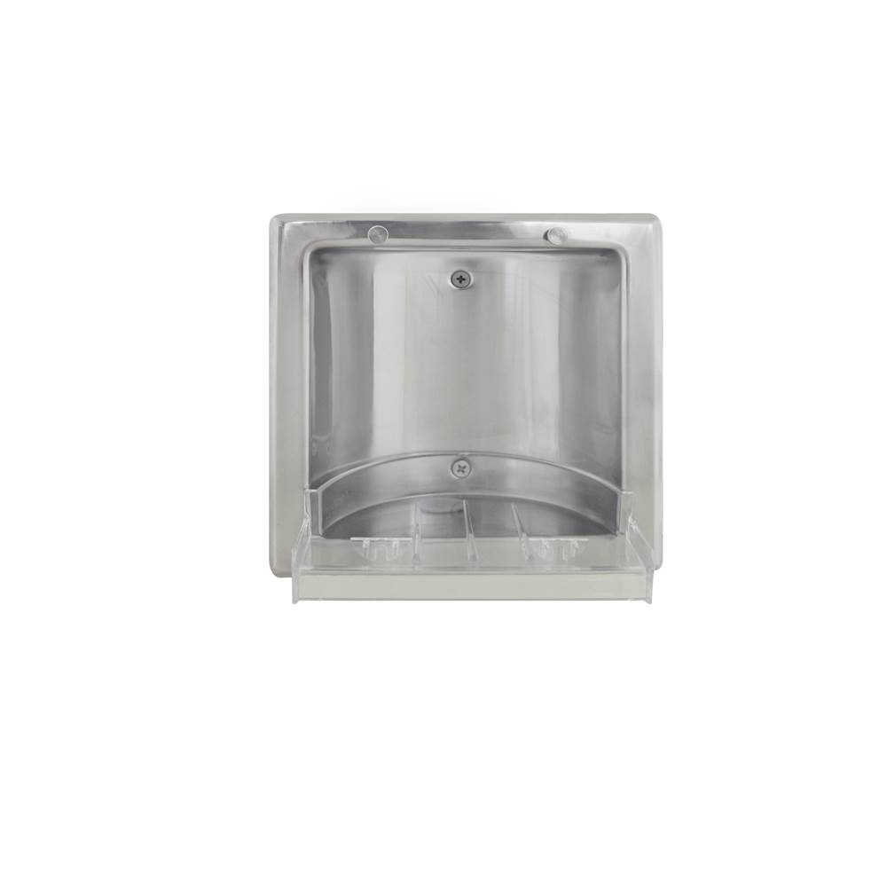 Bradley Soap Dish, Recessed, Polished SS