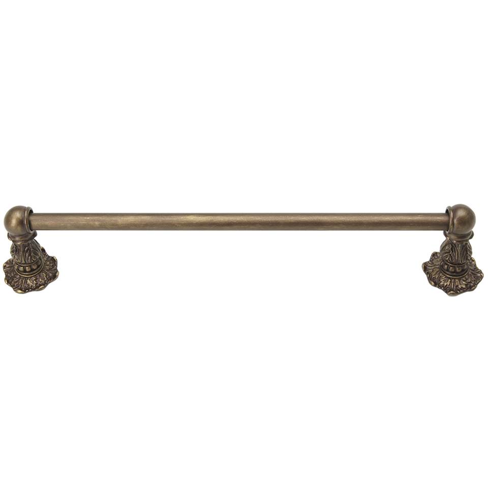 Antique Brass Carpe Diem Hardware 1638-3 Acanthus 16-Inch O.C Towel Bar 