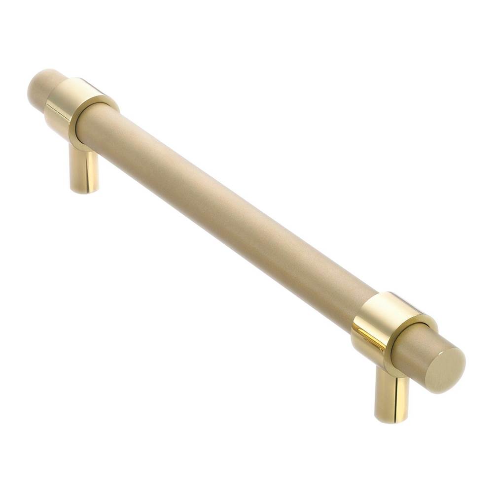 Colonial Bronze Cabinet Pull Hand Finished in Polished Brass and Satin Brass