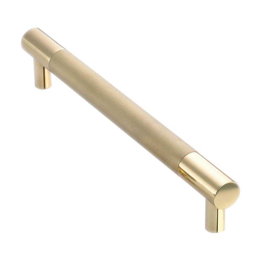 Colonial Bronze Cabinet, Appliance, Door and Shower Door Pull Hand Finished in Polished Nickel and Unlacquered Polished Brass