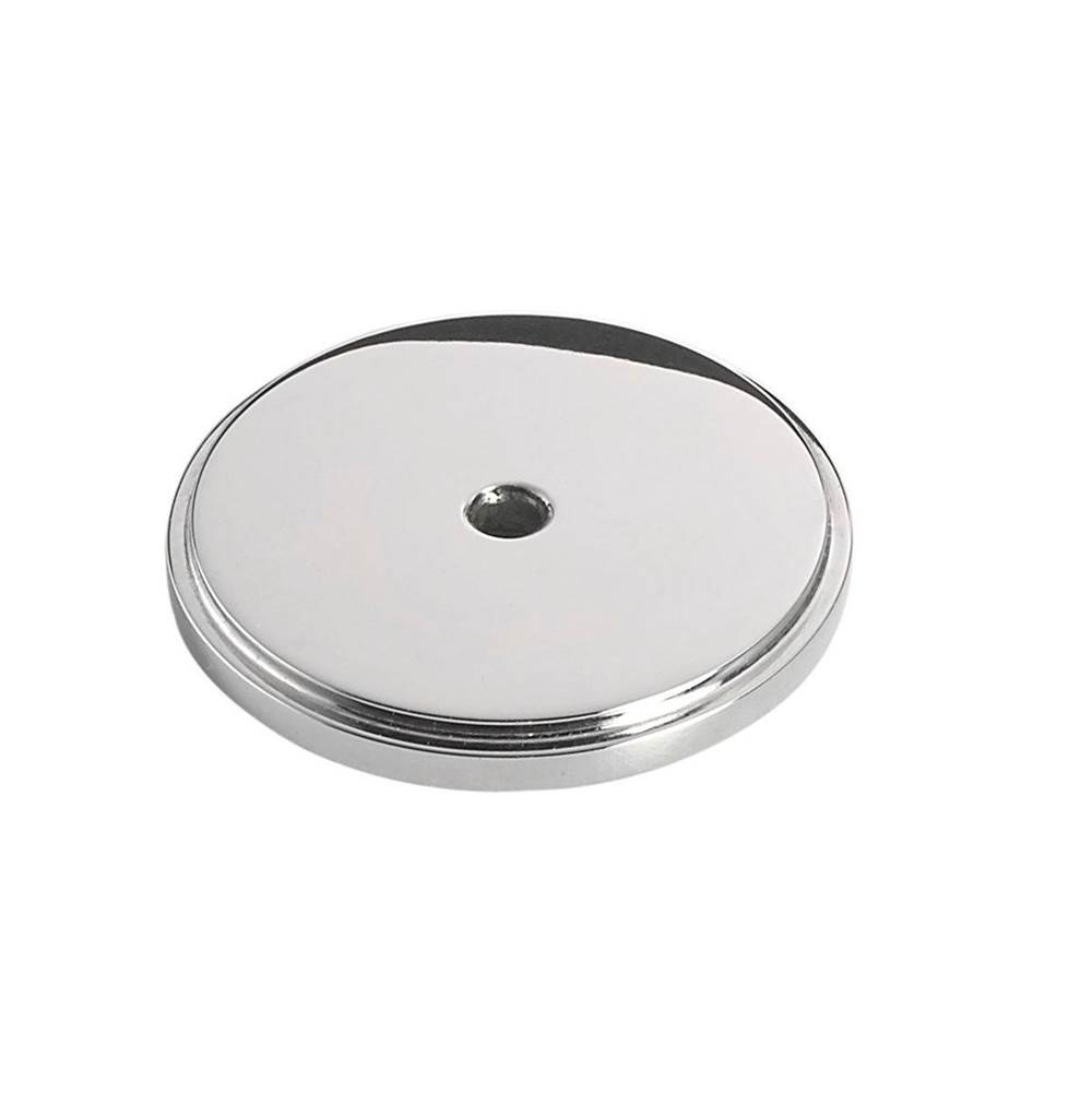 Colonial Bronze Round, Stepped Edge Back Plate Hand Finished in Frost Chrome