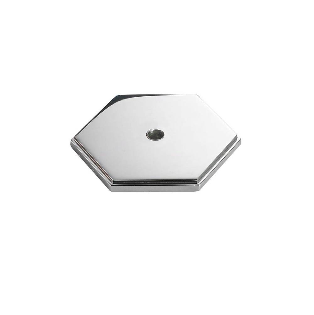 Colonial Bronze Hex, Stepped Edge Back Plate Hand Finished in Polished Chrome