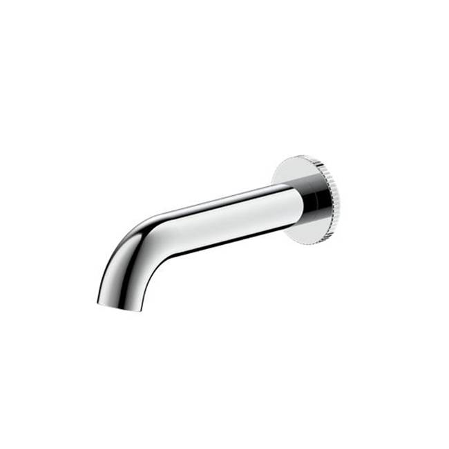 Crosswater London Fenmore Wall Tub Spout With Ribbing Polished Chrome