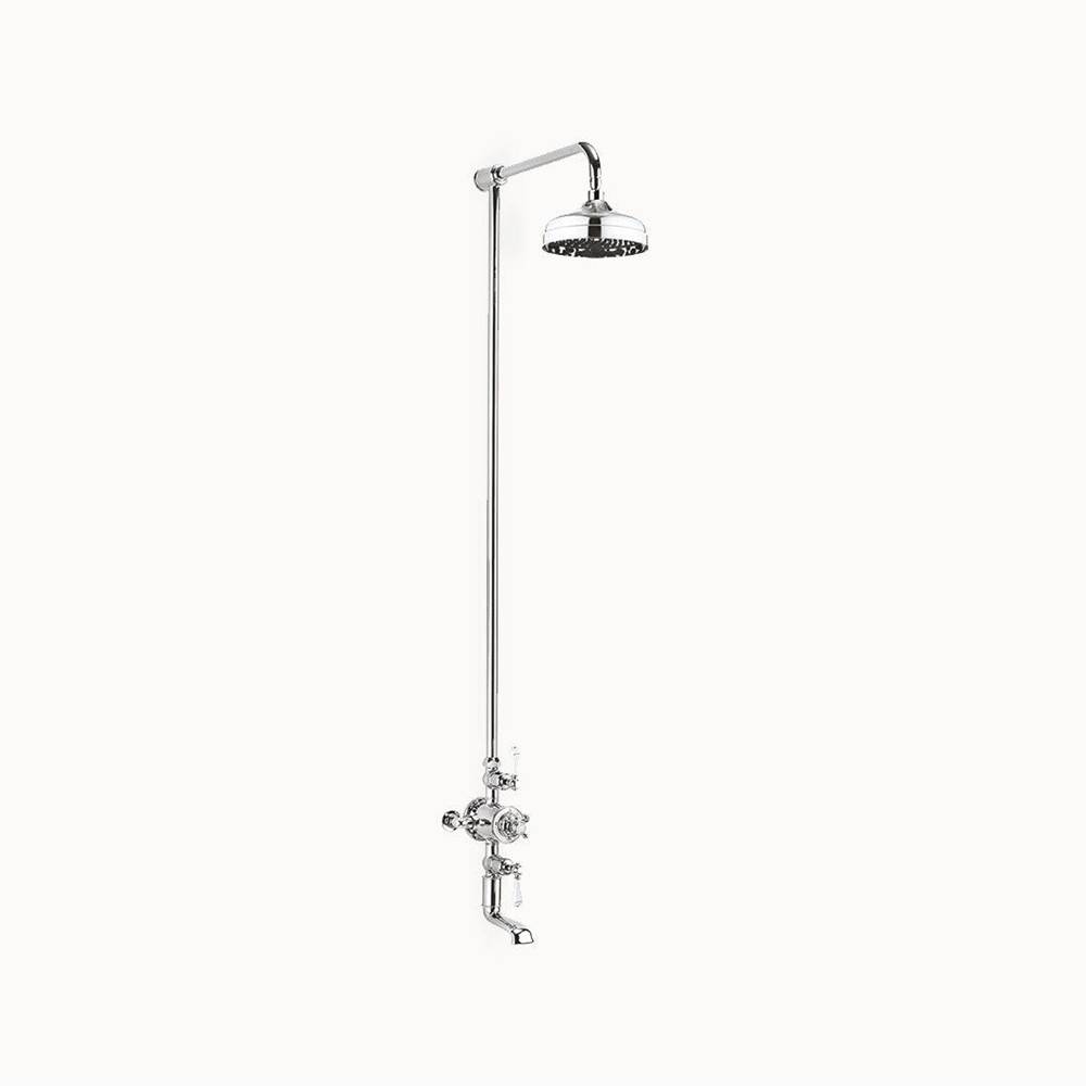 Crosswater London Belgravia Exposed Tub and Shower Set with White Lever Handles PC