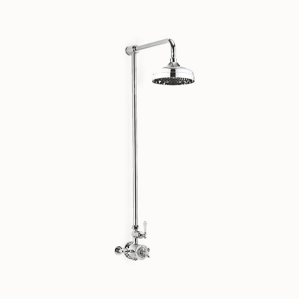 Crosswater London Belgravia Exposed Shower Set with White Lever Handle PC