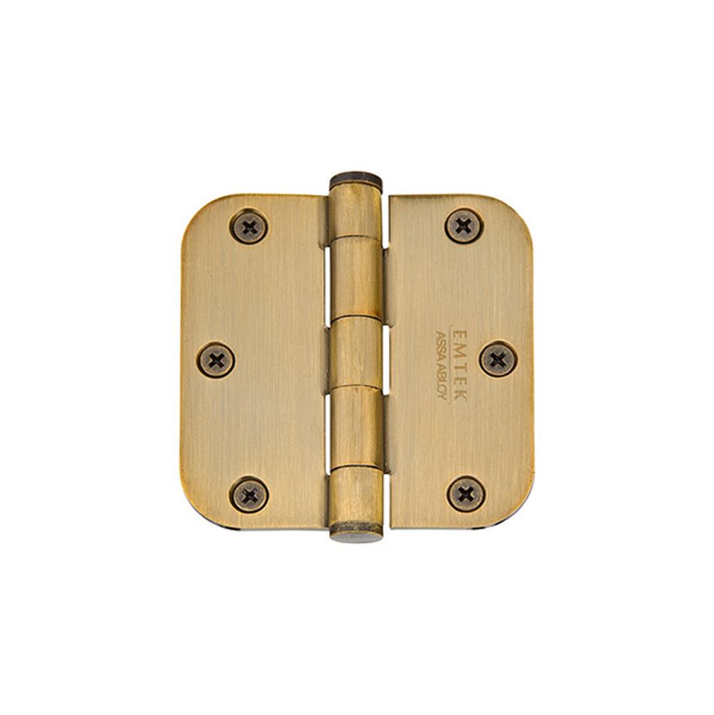 Emtek 9600 Brass Hinge, SD, 5/8''RdCr, 3.5x3.5'', US15A