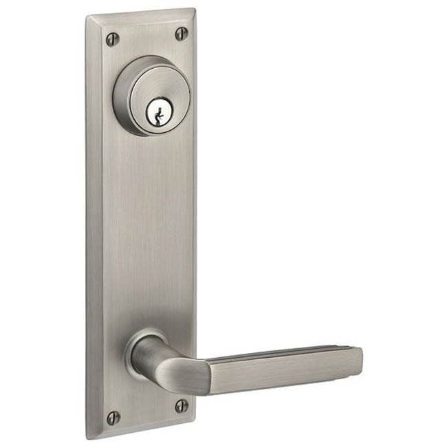 Emtek Passage Double Keyed, Sideplate Locksets Quincy 5-1/2'' Center to Center Keyed, Coventry Lever, RH, US15A