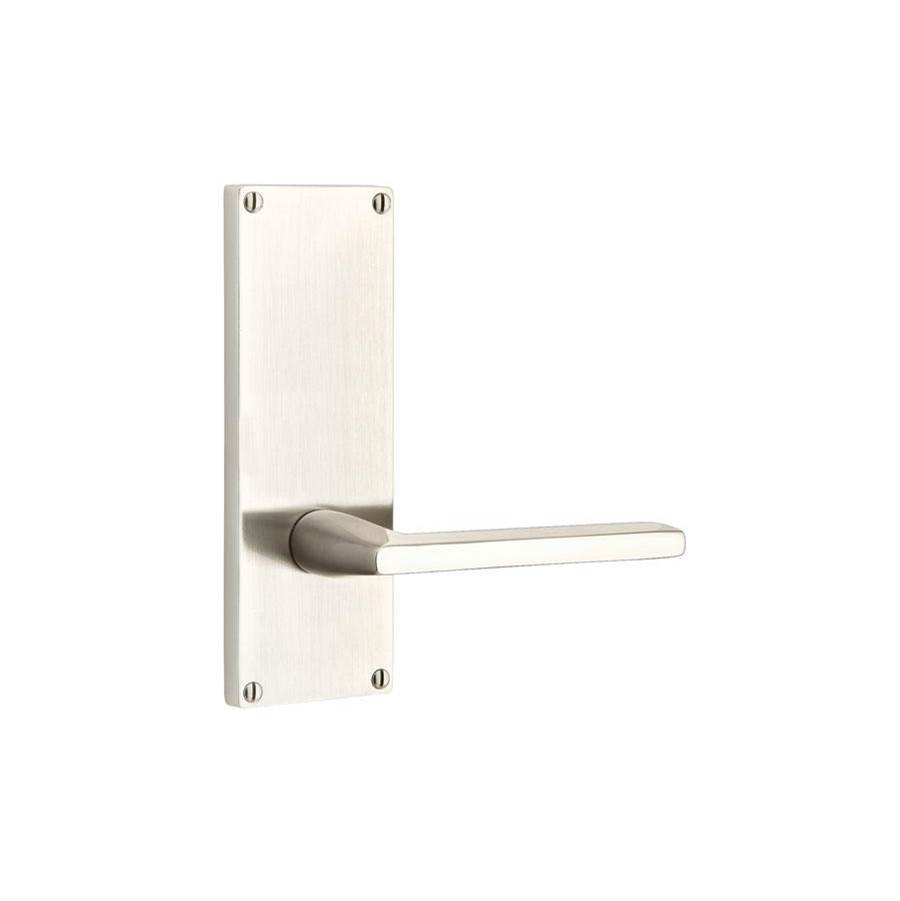 Emtek Dummy Pair, Sideplate Locksets Modern Non-Keyed 7'', Basel Lever, US19