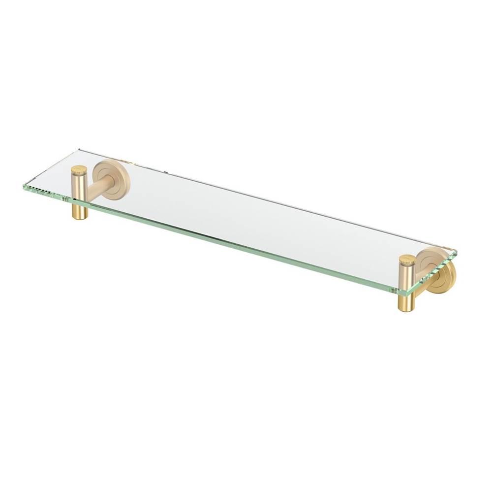 Gatco Latitude II Glass Shelf Brushed Brass