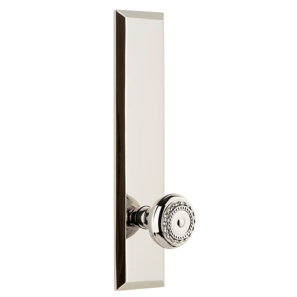 Grandeur Hardware Grandeur Hardware Fifth Avenue Tall Plate Dummy with Parthenon Knob in Polished Nickel