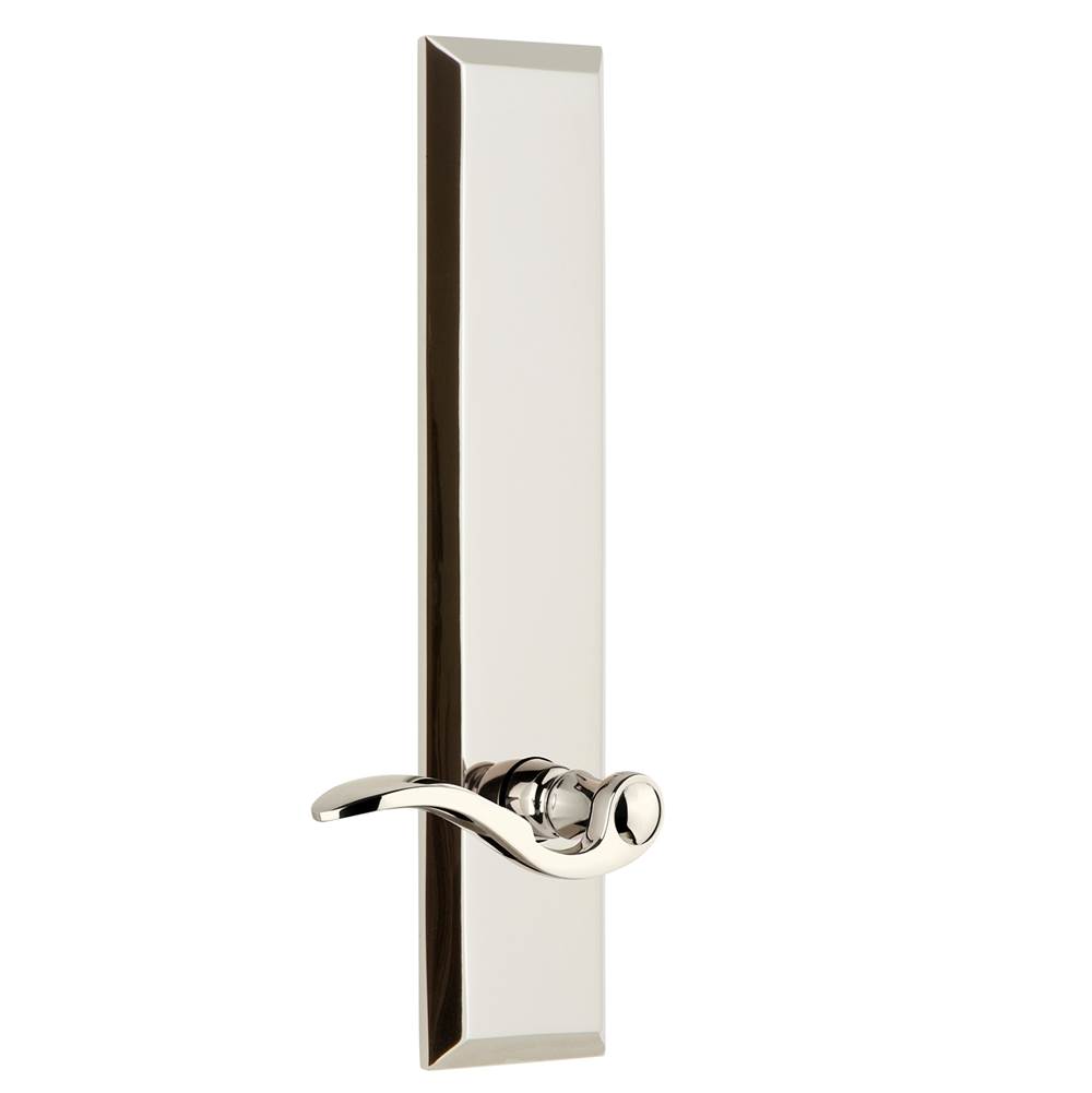 Grandeur Hardware Grandeur Hardware Fifth Avenue Tall Plate Double Dummy with Bellagio Lever in Polished Nickel