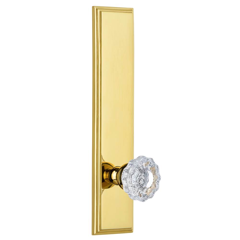 Grandeur Hardware Grandeur Hardware Carre'' Tall Plate Double Dummy with Versailles Knob in Lifetime Brass