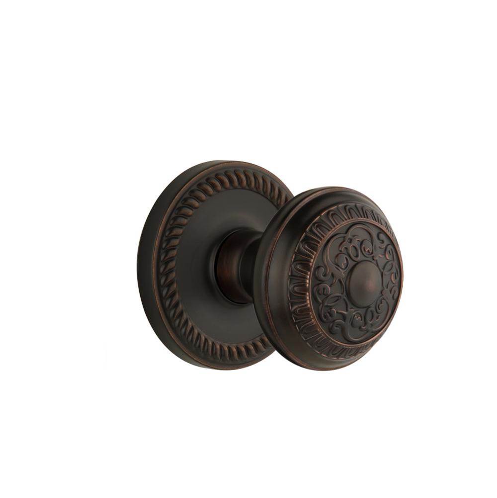 Grandeur Hardware Grandeur - Double Dummy Knob - Newport Rosette with Windsor Knob in Timeless Bronze