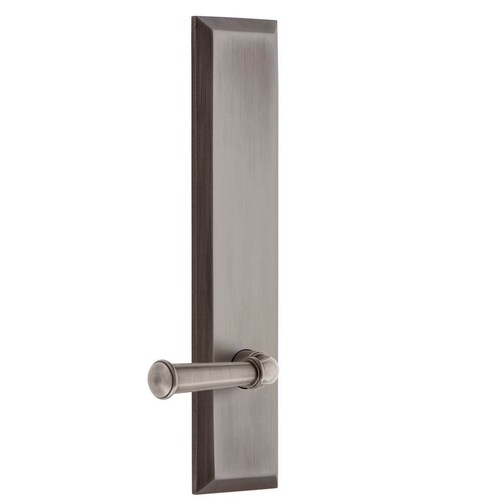 Grandeur Hardware Grandeur Hardware Fifth Avenue Tall Plate Passage with Georgetown Lever in Antique Pewter