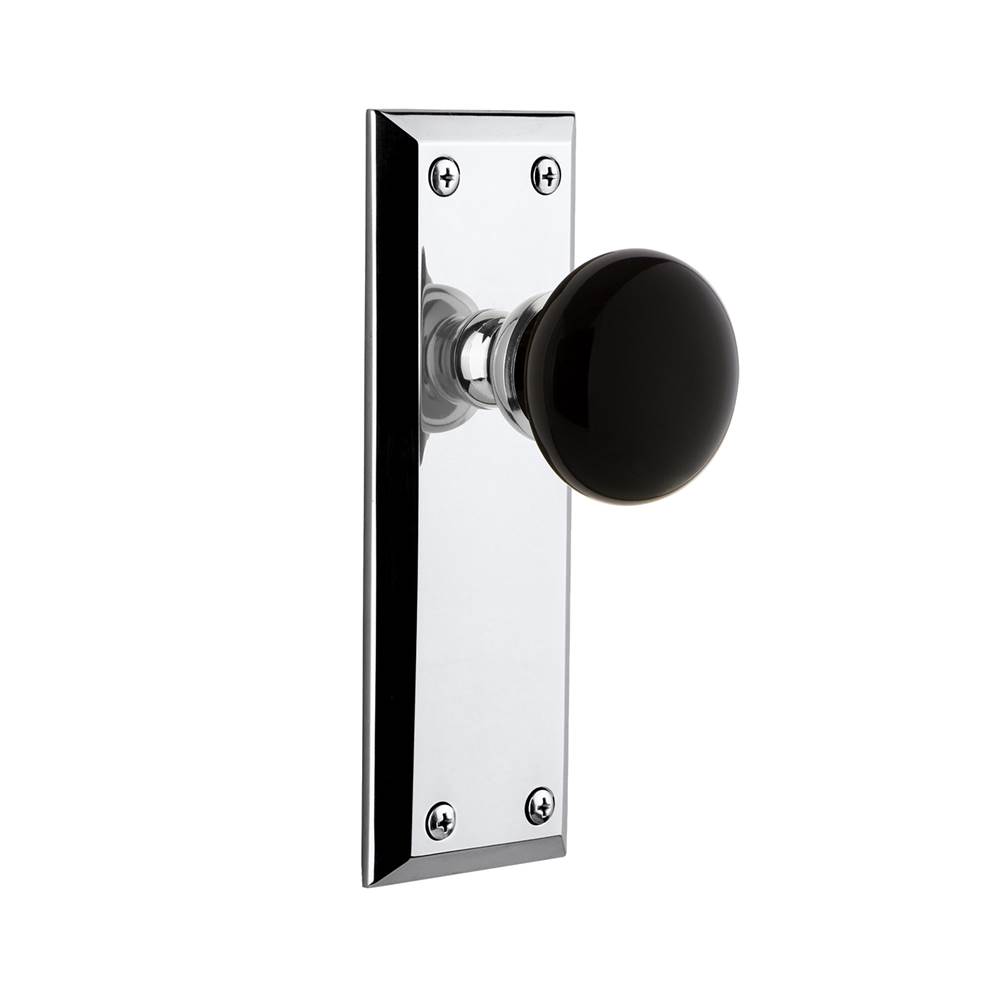 Grandeur Hardware Grandeur Fifth Avenue Plate Double Dummy Coventry Knob in Bright Chrome