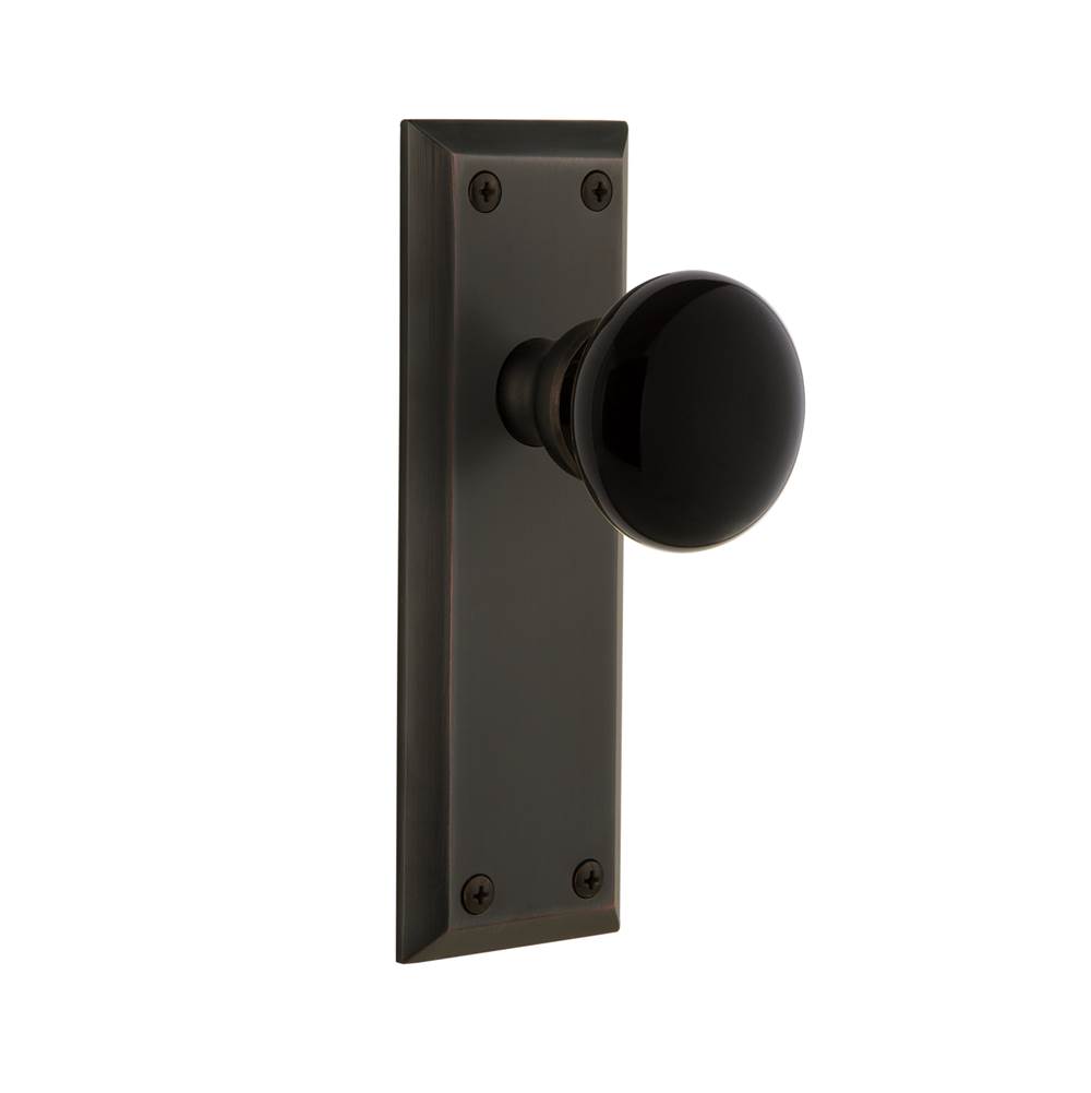 Grandeur Hardware Grandeur Fifth Avenue Plate Double Dummy Coventry Knob in Timeless Bronze