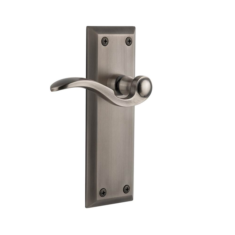 Grandeur Hardware Grandeur Hardware Fifth Avenue Tall Plate Double Dummy with Bellagio Lever in Antique Pewter