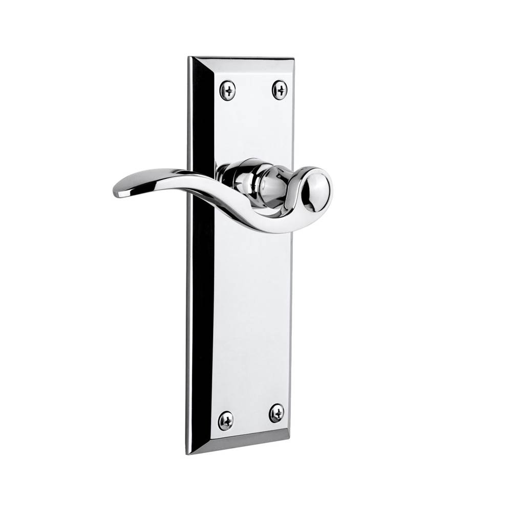 Grandeur Hardware Grandeur Hardware Fifth Avenue Tall Plate Double Dummy with Bellagio Lever in Bright Chrome