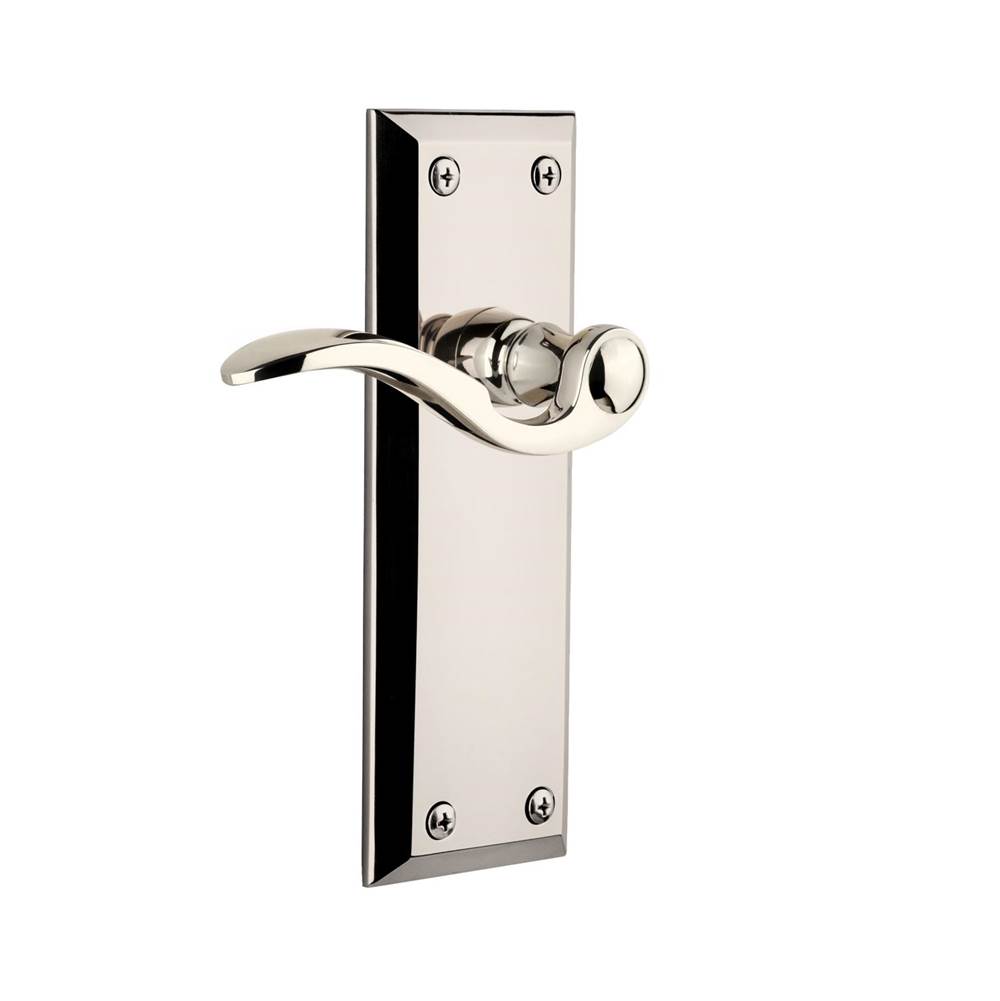 Grandeur Hardware Grandeur Hardware Fifth Avenue Tall Plate Double Dummy with Bellagio Lever in Polished Nickel