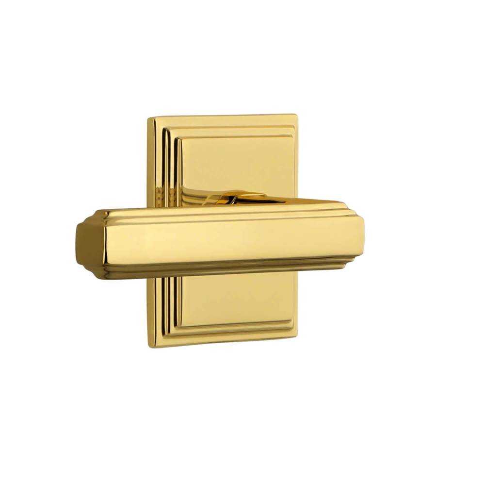 Grandeur Hardware Carre Square Rosette Single Dummy with Carre Lever in Lifetime Brass