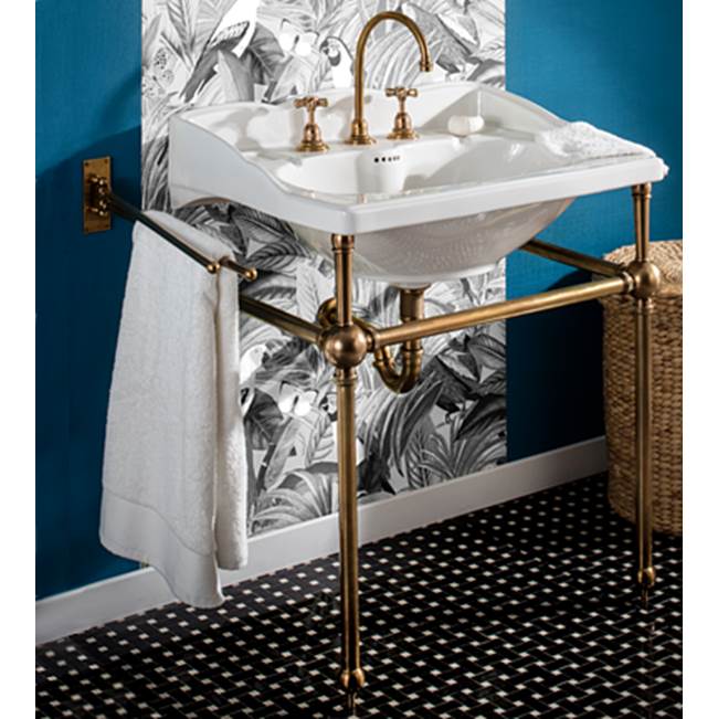 Herbeau ''Empire''/''Art Deco''  Metal Washstand Only in Satin Nickel