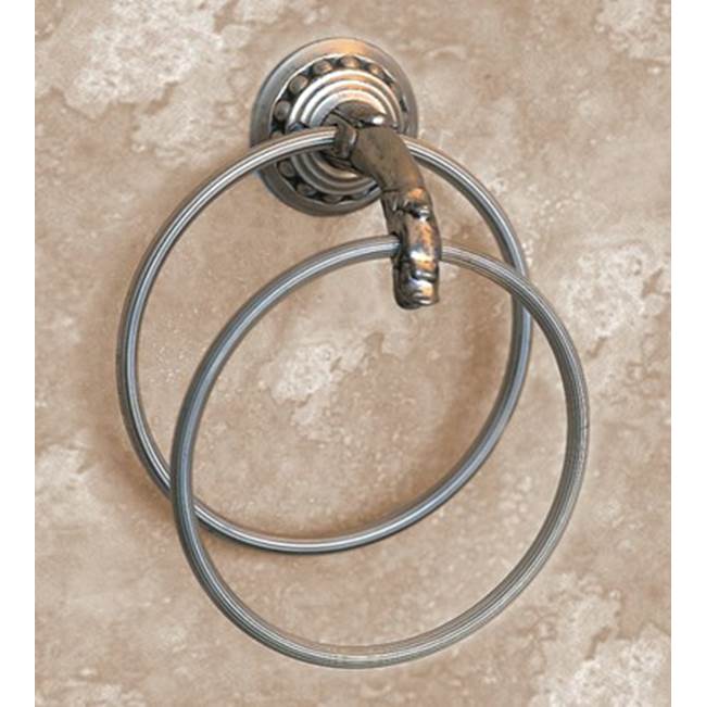 Herbeau ''Pompadour'' Double Towel Ring in Solibrass