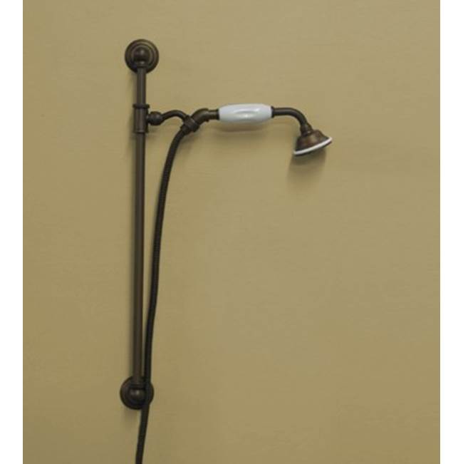 Herbeau ''Royale'' Slide Bar with Personal Hand Shower in Polished Lacquered Copper