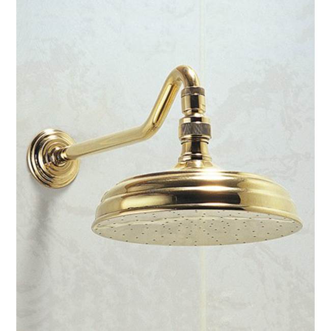 Herbeau ''Royale'' Adjustable Showerhead, Arm and Flange in Solibrass
