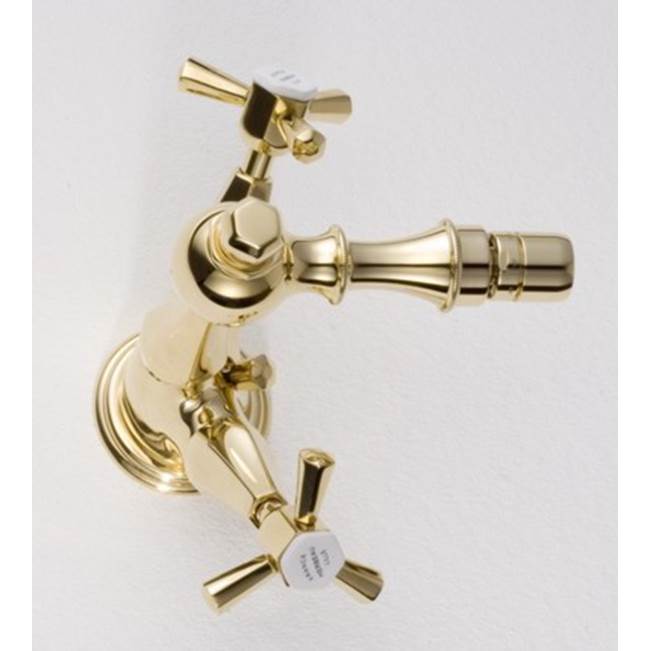 Herbeau ''Monarque'' Single-Hole Bidet Mixer with Pop-up Waste in French Weathered Brass