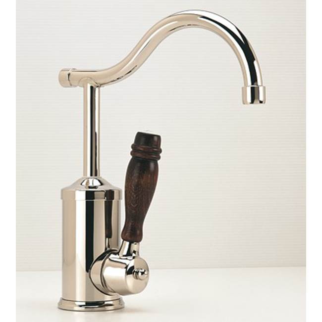 Herbeau ''Flamande'' Single Lever Mixer with Ceramic Disc Cartridge in White Handles, Polished Nickel