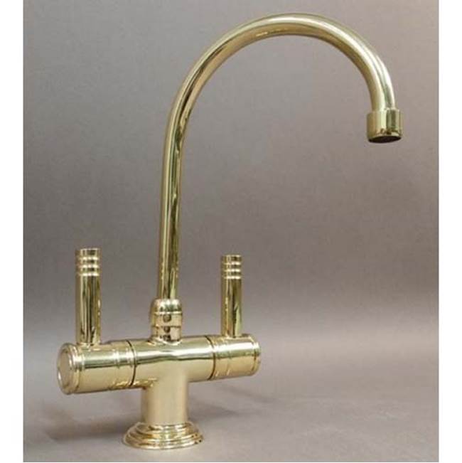 Herbeau ''Lille'' Single Hole Lavatory  Mixer with Ceramic Cartridge in Old Gold