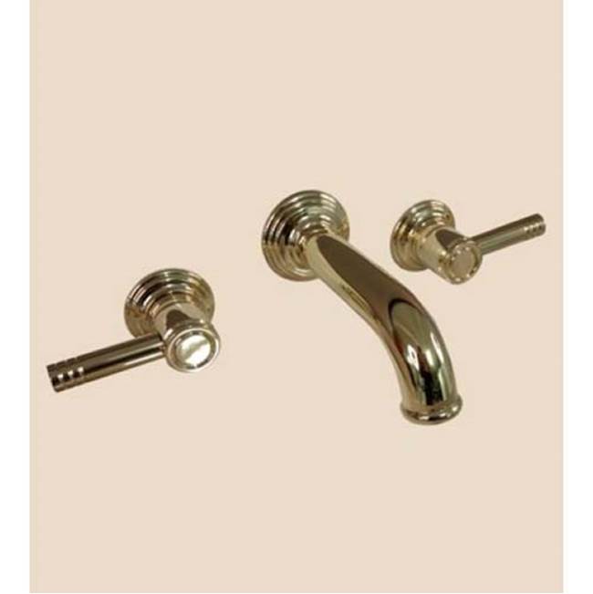 Herbeau ''Mel Lille'' 3-Hole Wall Mounted Kitchen Faucet in Solibrass
