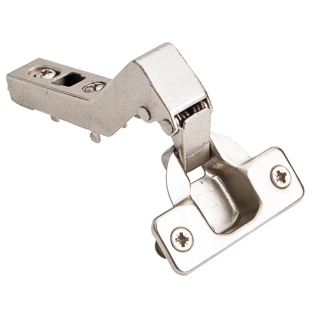 Hardware Resources 45 degree Standard Duty Corner Overlay Cam Adjustable Self-close Hinge with Press-in 8 mm Dowels