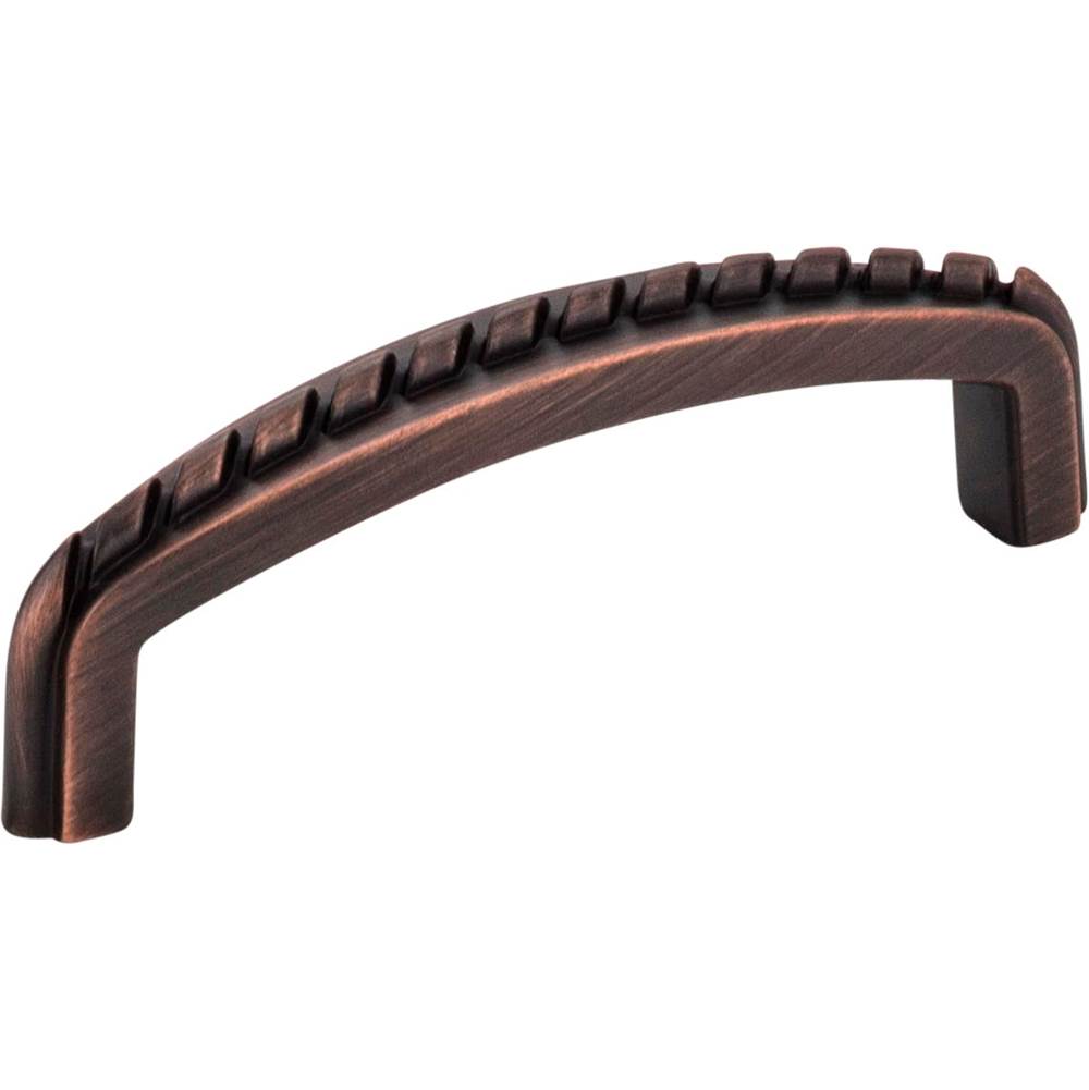Hardware Resources 3'' Center-to-Center Brushed Oil Rubbed Bronze Rope Detailed Cypress Cabinet Pull