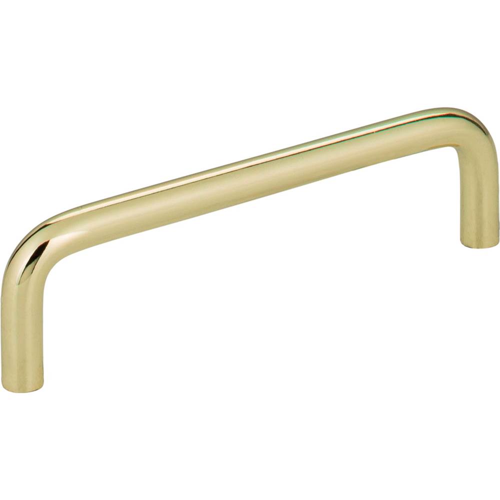 Hardware Resources 4'' Center-to-Center Polished Brass Torino Cabinet Wire Pull