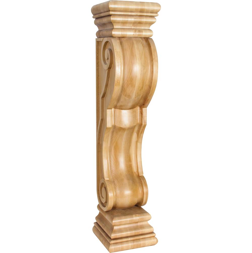 Hardware Resources 8'' W x 8'' D x 36'' H Cherry Rounded Scroll Fireplace Corbel