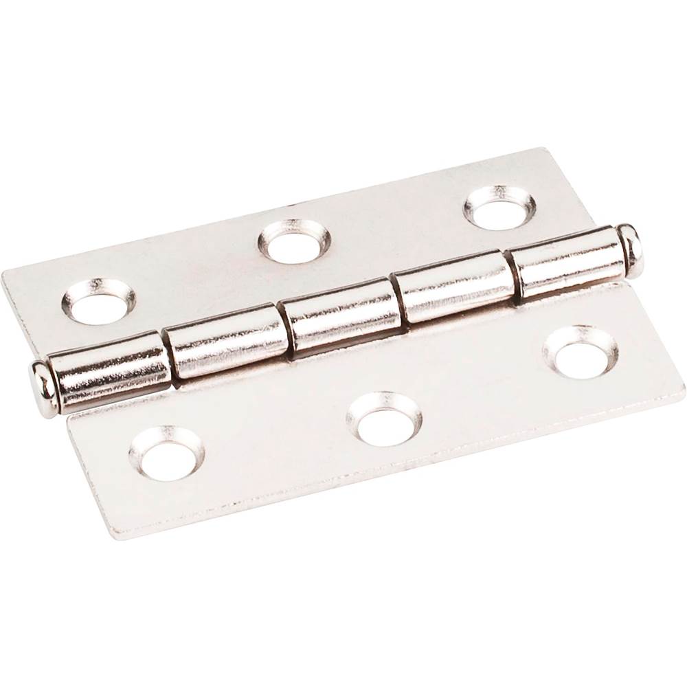 Hardware Resources Bright Nickel 2-1/2'' x 1-11/16''  Single Full Swaged Butt Hinge