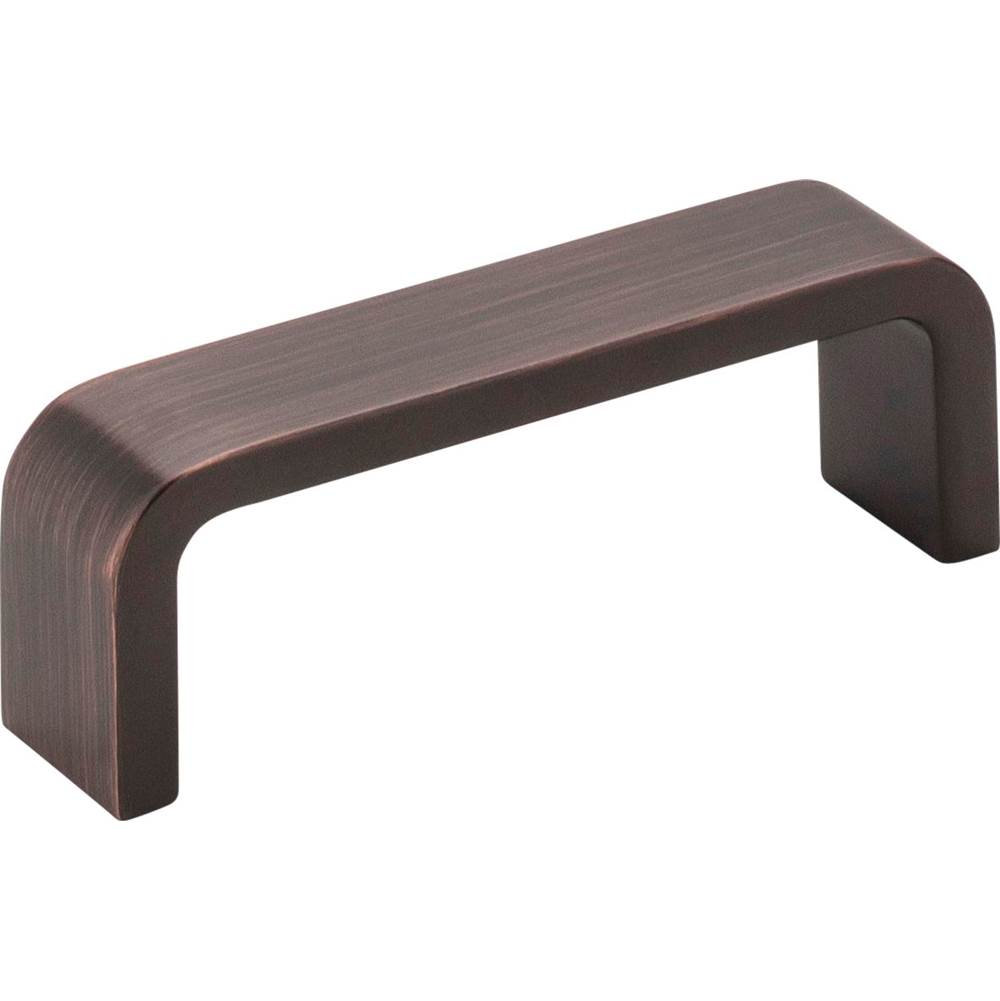 Hardware Resources 3'' Center-to-Center Brushed Oil Rubbed Bronze Square Asher Cabinet Pull