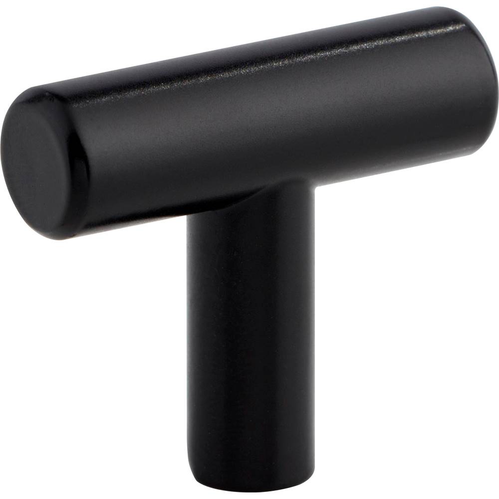 Hardware Resources 1-9/16'' Overall Length Hollow Matte Black Stainless Steel Naples Cabinet ''T'' Knob