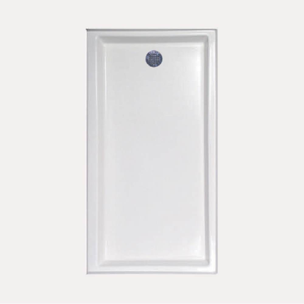 Hydro Systems SHOWER PAN AC 6032 END DRAIN - WHITE-RIGHT HAND