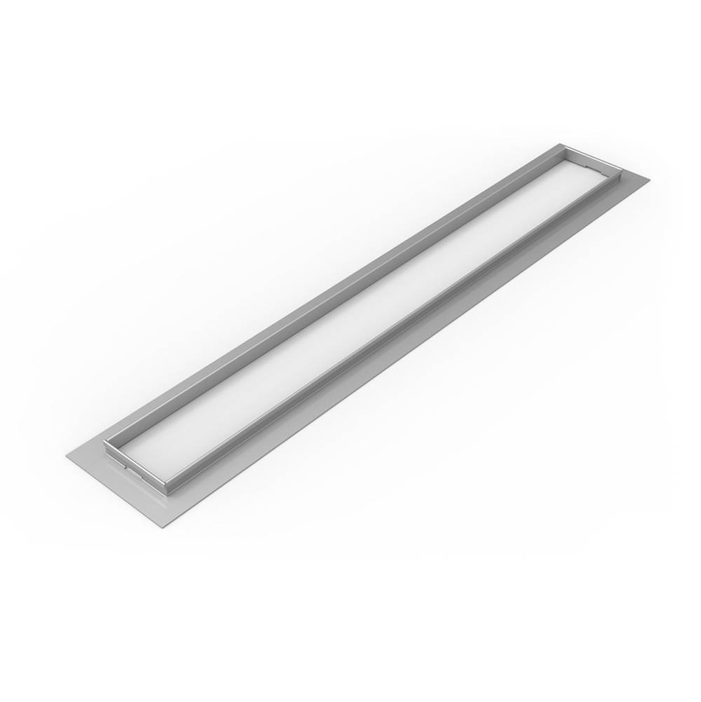 Infinity Drain 24'' Length x 1/2'' Height Clamping Collar in polished stainless for Universal Infinity Drain™